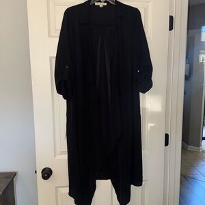 Vine & Love Long Black Cardigan
